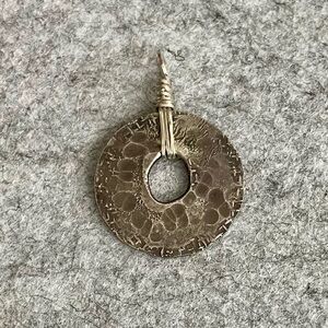 Artisan Handmade hammered sterling silver Pendant/Necklace